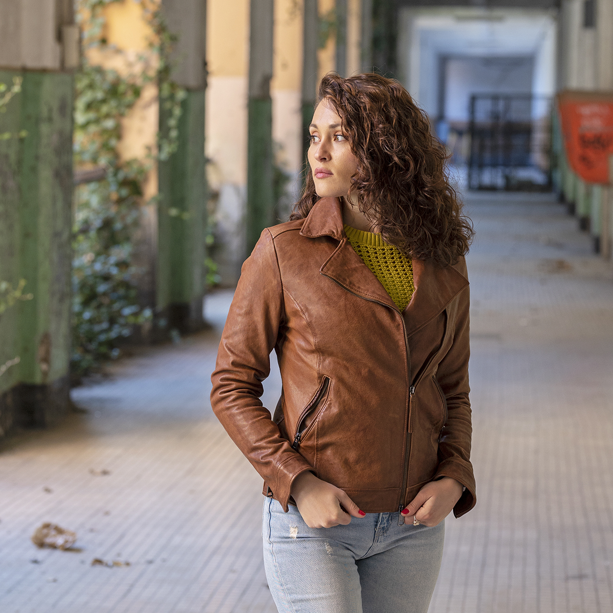 Italian leather jacket women 2025