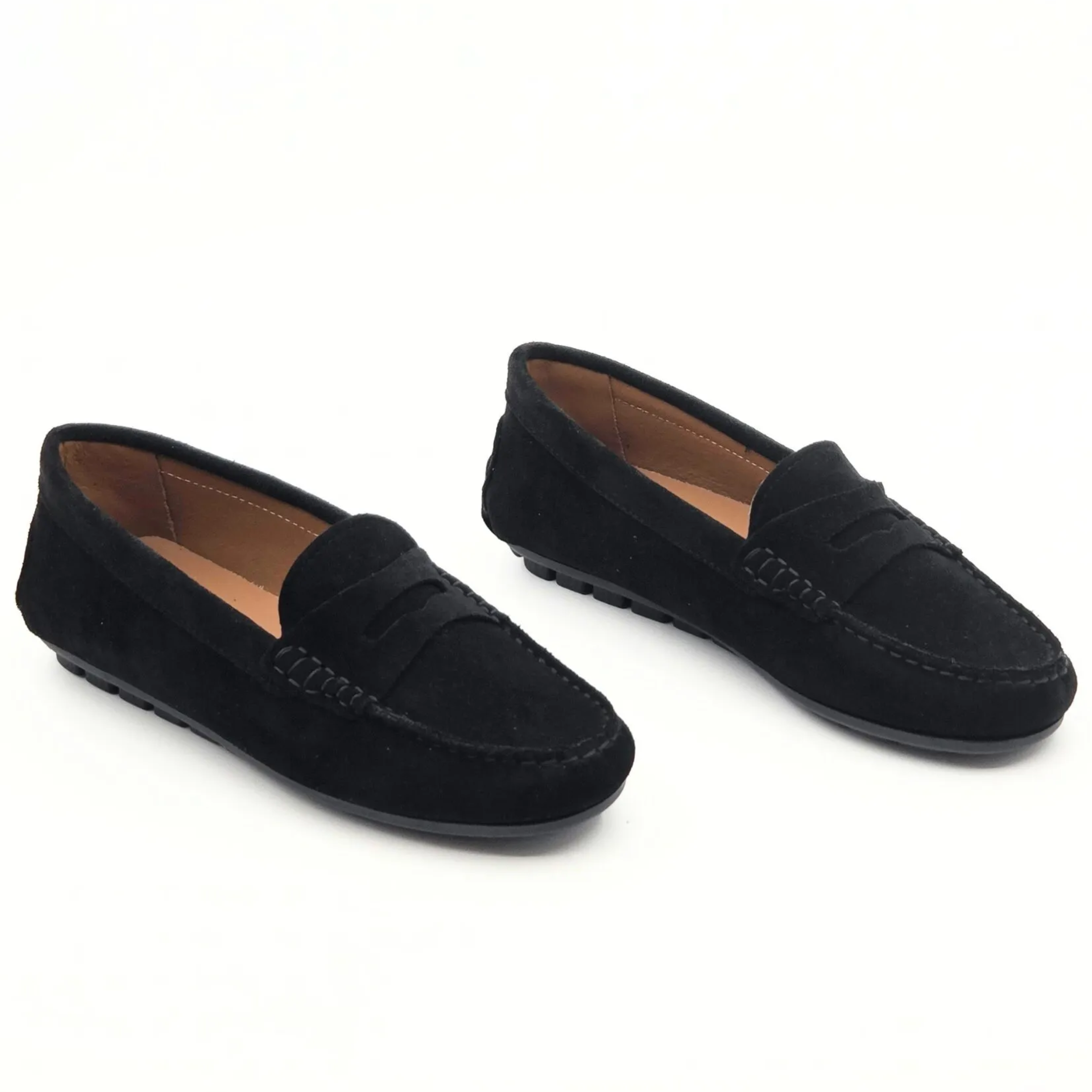 Car-Shoe in camoscio Rossella - Nero