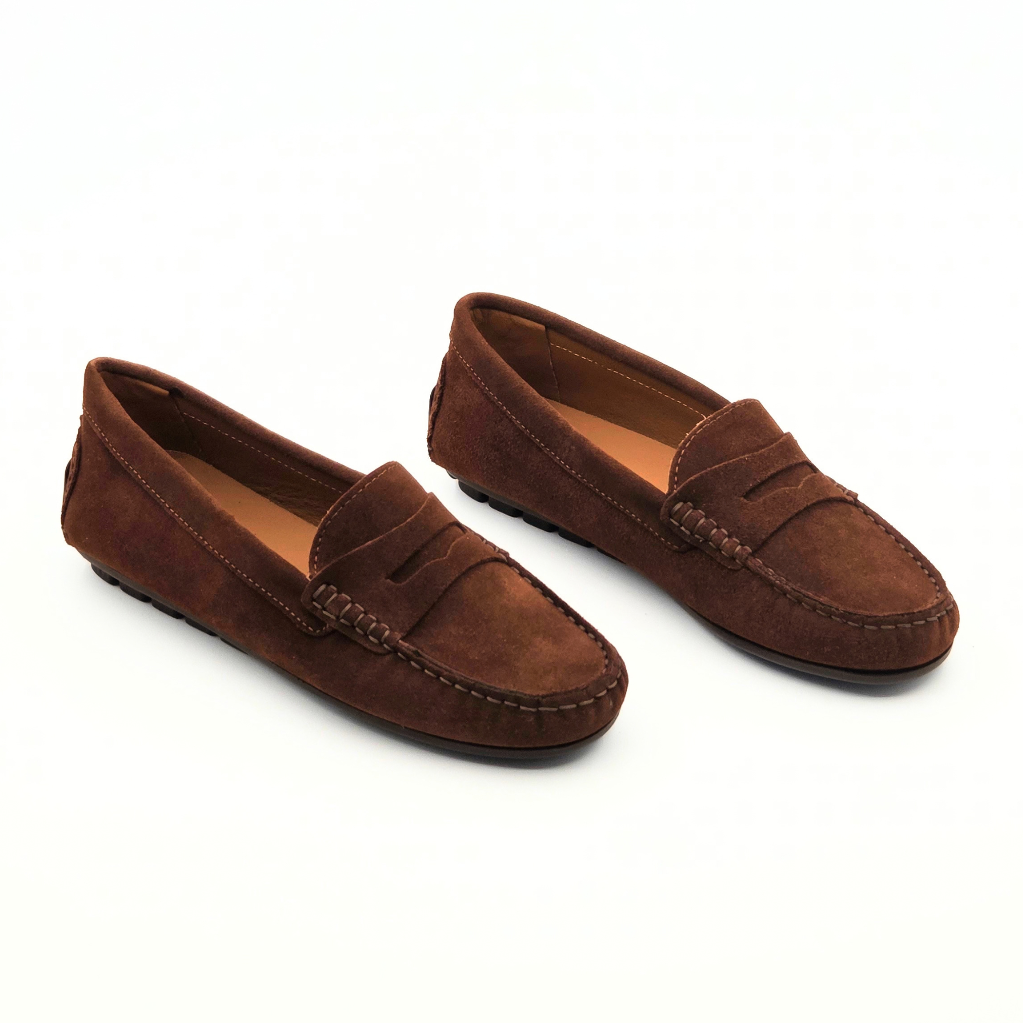 Car-Shoe in camoscio Rossella - Marrone